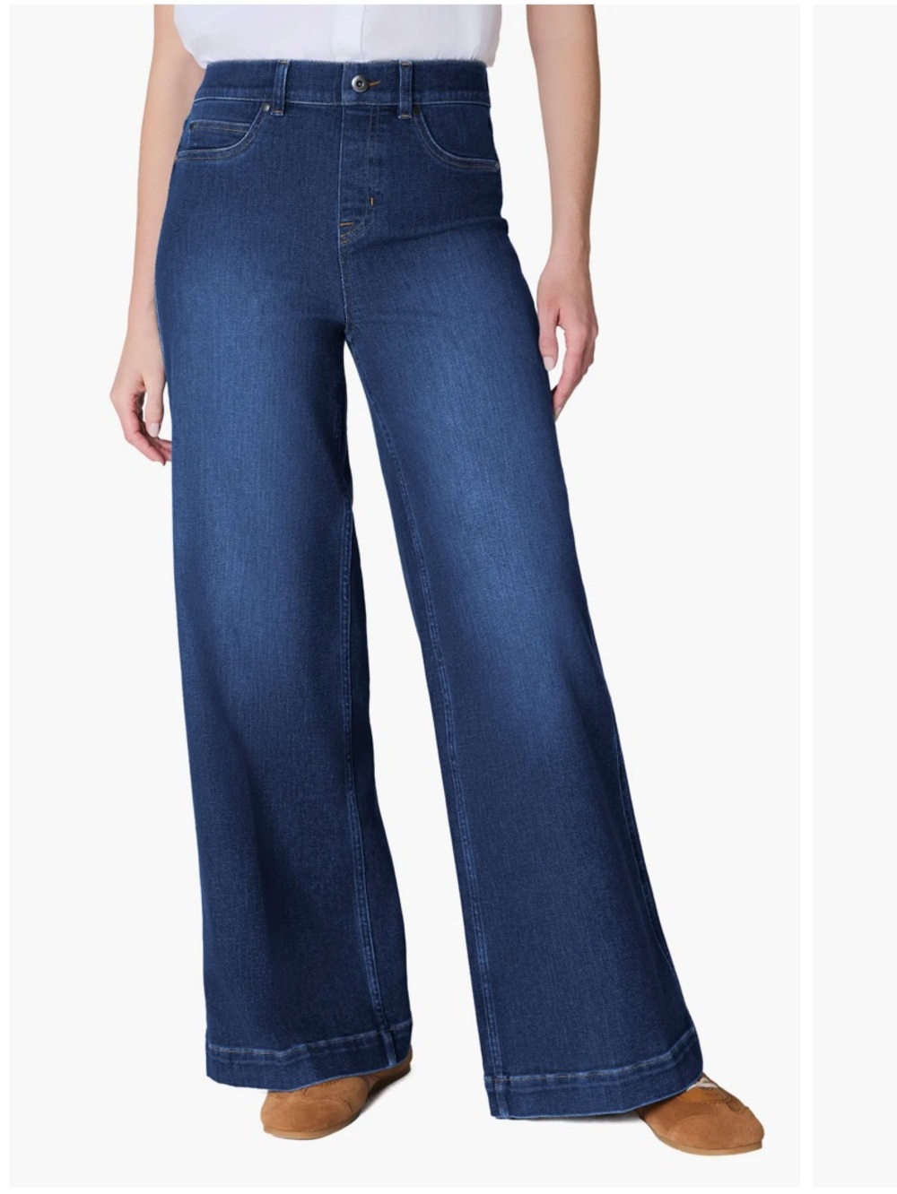 SPANXshape EveryWear™ Pull-On High Waist Wide Leg Jeans sz LP